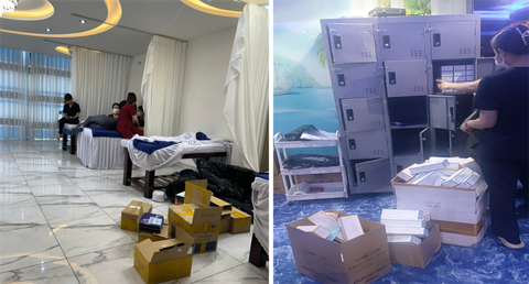 TP.HCM: Cơ sở núp bóng phòng khám răng hàm mặt, tăng 'size cậu nhỏ' trái phép- Ảnh 1. Thanh tra Sở Y tế phát hiện nhân viên và các dụng cụ, vật tư… phục vụ cho kỹ thuật “tăng size cậu nhỏ” trái phép tại phòng khám UCI International - Ảnh: Thanh tra Sở Y tế TP.HCM cung cấp