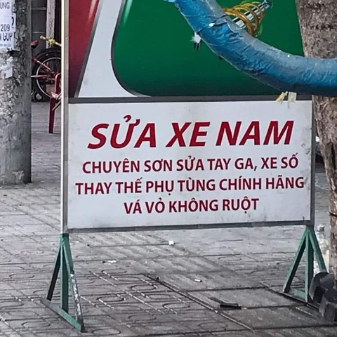 Ảnh vui 17-4: Tại sao trên trần nhà có chiếc dù đỏ?- Ảnh 5. Vậy có sửa xe cho nữ không anh ơi?