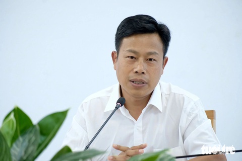 Học sinh lớp 10 cần điều kiện gì để được học tích lũy tín chỉ đại học?- Ảnh 2. GS Lê Quân - giám đốc Đại học Quốc gia Hà Nội phát biểu tại chương trình - Ảnh: NGUYÊN BẢO