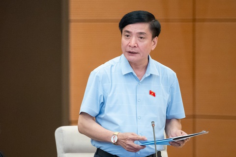 Chủ tịch Quốc hội Vương Đình Huệ thông tin về việc chuẩn bị cho kỳ họp thứ 7- Ảnh 3. Tổng thư ký Quốc hội Bùi Văn Cường - Ảnh: GIA HÂN