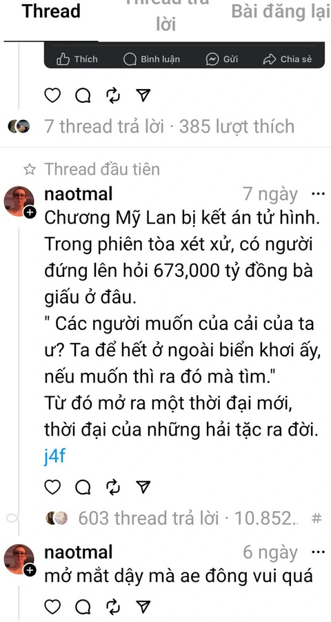 Trend đi tìm kho báu của bà Trương Mỹ Lan bắt nguồn từ đâu?- Ảnh 3. naotmal trên Threads