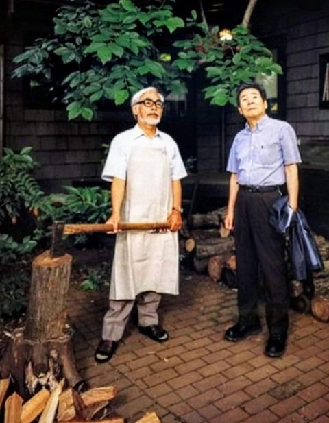 Lần đầu tiên Cannes trao giải thành tựu trọn đời cho một xưởng phim, và đó là Studio Ghibli- Ảnh 5. Chân dung Hayao Miyazaki và cố họa sĩ Isao Takahata, hai nhà thiên tài đã gây dựng Studio Ghibli - Ảnh: Studio Ghibli