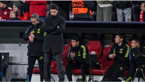 Mikel Arteta: Tôi không biết nói gì để an ủi các cầu thủ sau thất bại ở Champions League- Ảnh 1. HLV Mikel Arteta thừa nhận không khí trong phòng thay đồ của Arsenal