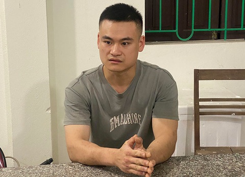 Tạm giữ thanh niên 24 tuổi sàm sỡ nữ sinh lớp 8- Ảnh 1. Nghi phạm Thành tại cơ quan công an - Ảnh: Công an cung cấp