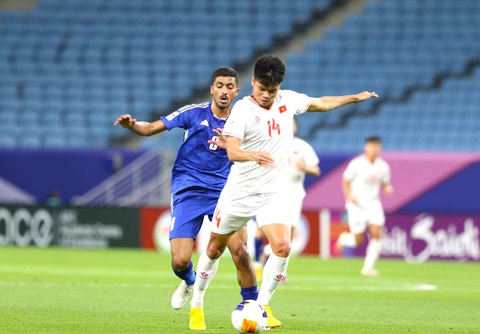 Liên đoàn Bóng đá châu Á: HLV Hoàng Anh Tuấn truyền cảm hứng giúp U23 Việt Nam thắng- Ảnh 3. U23 Việt Nam đã chơi tốt hơn sau khi có sự điều chỉnh nhân sự - Ảnh: VFF