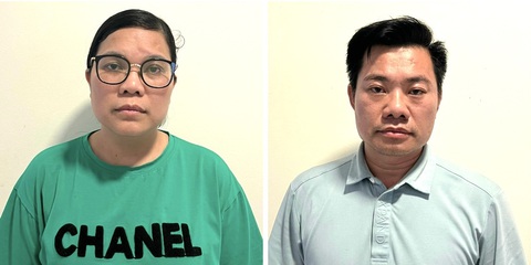 Bắt tổng giám đốc và phó tổng giám đốc Tập đoàn Tâm Lộc Phát- Ảnh 1. Nguyễn Thị Khuyên và Văn Đình Toàn - Ảnh: Công an cung cấp