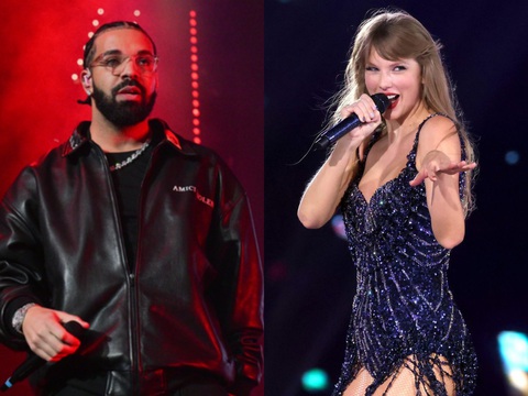 Drake (trái) và Taylor Swift và những phiền toái mang tên AI deepfake - Ảnh: Getty Drake (trái) và Taylor Swift và những phiền toái mang tên AI deepfake - Ảnh: Getty