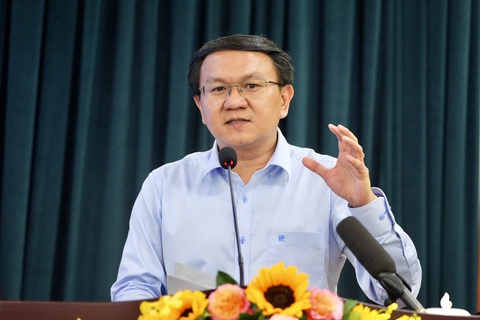 Ông Nguyễn Hồ Hải: TP.HCM cần sự dấn thân, hiến kế của cơ quan báo chí- Ảnh 3. Giám đốc Sở Thông tin và Truyền thông TP.HCM Lâm Đình Thắng phát biểu - Ảnh: HỮU HẠNH