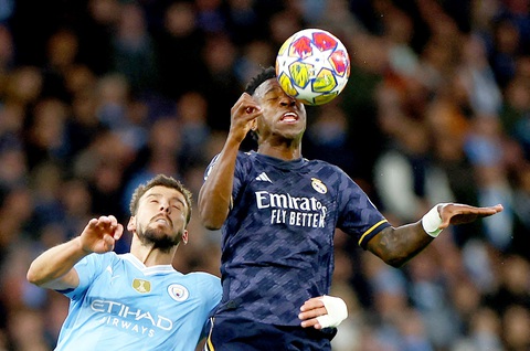 Đòn đau cho bóng đá Anh- Ảnh 1. Man City (trái) bị Real Madrid quật ngã - Ảnh: Reuters