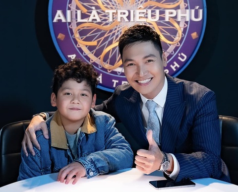 Mạnh Trường và con trai trong số đặc biệt Ai là triệu phú - Ảnh: VTV Mạnh Trường và con trai trong số đặc biệt Ai là triệu phú - Ảnh: VTV