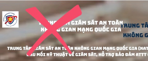 Trung tâm Giám sát an toàn không gian mạng quốc gia bị mạo danh- Ảnh 2. Ảnh chụp website giả mạo