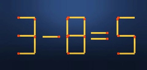 Thử tài IQ: Di chuyển một que diêm để 3-8=5 thành phép tính đúng- Ảnh 1.