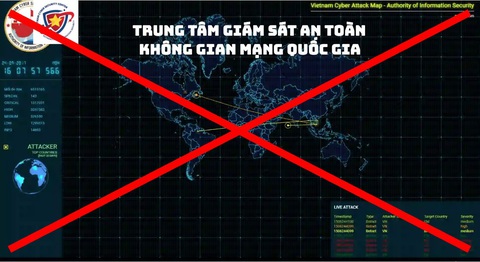 Một hình ảnh trên website mạo danh Trung tâm Giám sát an toàn không gian mạng quốc gia - Ảnh: ĐỨC THIỆN Một hình ảnh trên website mạo danh Trung tâm Giám sát an toàn không gian mạng quốc gia - Ảnh: ĐỨC THIỆN