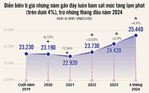 Bán ngoại tệ can thiệp, hạ nhiệt tỉ giá- Ảnh 2. Nguồn: Vietcombank - Đồ họa: T.ĐẠT