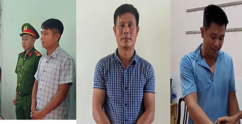 Nhóm lừa đảo ở Phú Quốc vẽ dự án ma phân lô, bán nền ra sao?- Ảnh 1. Lê Minh Điệp (bên trái) và hai người liên quan vụ việc - Ảnh: Công an cung cấp