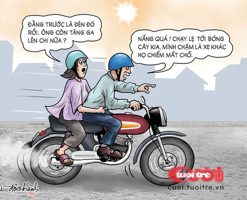 Ông Mặt trời hân hạnh tài trợ cuộc đua này- Ảnh 1. Ông Mặt trời hân hạnh tài trợ cuộc đua này - Biếm họa của Độc Hành