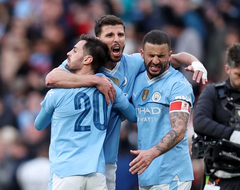 Tin tức thể thao sáng 21-4: Man City hạ Chelsea để vào chung kết Cúp FA- Ảnh 1. Man City lần thứ 2 liên tiếp vào chung kết Cúp FA - Ảnh: REUTERS