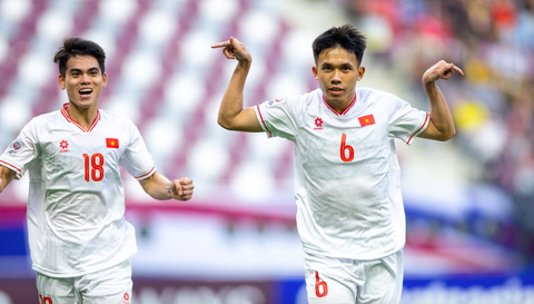 U23 Việt Nam vào tứ kết Giải U23 châu Á- Ảnh 1. U23 Việt Nam giành vé vào tứ kết Giải U23 châu Á 2024 - Ảnh: AFC