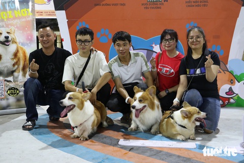 Corgi mũm mĩm thi marathon, nhiều chú quên cả chạy- Ảnh 7. Nhiều chó chó corgi được dịp giao lưu và