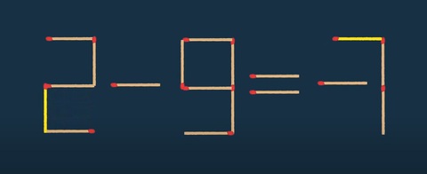 Thử tài IQ: Di chuyển hai que diêm để 9-9=-1 thành phép tính đúng- Ảnh 2.