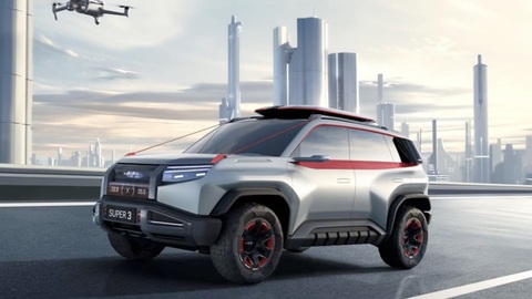 Triển lãm ô tô Bắc Kinh 2024: Phần lớn là xe điện, hybrid- Ảnh 8. Một thương hiệu con khác của BYD là Fangzhenbao tập trung cạnh tranh với Land Rover và Toyota Land Cruiser. Super 3 được cho là bản xem trước của chiếc SUV thương mại tập trung vào khả năng vượt địa hình - Ảnh: BYD