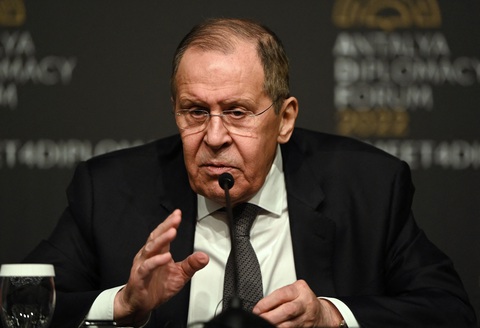 Ngoại trưởng Nga ám chỉ tấn công Kharkov, mở rộng vùng đệm an ninh- Ảnh 1. Ngoại trưởng Nga Sergei Lavrov - Ảnh: AFP