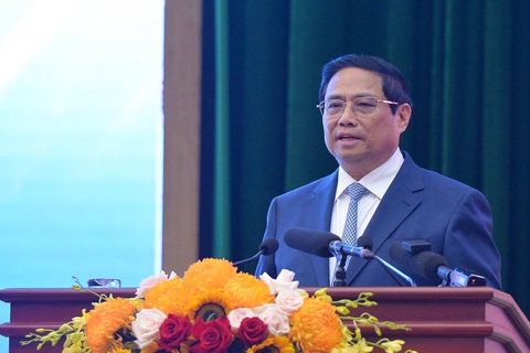 Thủ tướng Phạm Minh Chính phát biểu chỉ đạo hội nghị - Ảnh: HÀ QUÂN Thủ tướng Phạm Minh Chính phát biểu chỉ đạo hội nghị - Ảnh: HÀ QUÂN