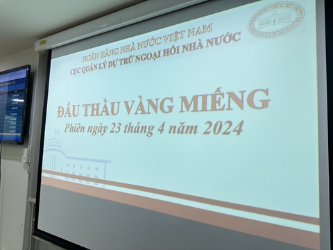 Giá vàng rơi thẳng đứng- Ảnh 1. Hôm nay Ngân hàng Nhà nước mở lại phiên đấu thầu vàng miếng SJC sau 11 năm tạm ngưng - Ảnh: HẢI NAM