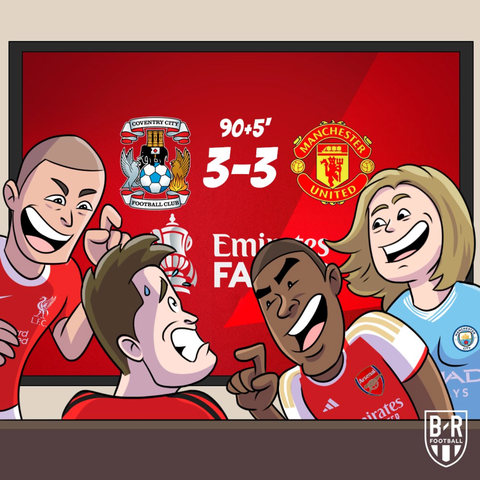 Tuần lễ hả hê của cổ động viên Man Utd- Ảnh 3. Vui dữ chưa? Coventry gỡ 3 trái rồi đó - Nguồn: B/R Football