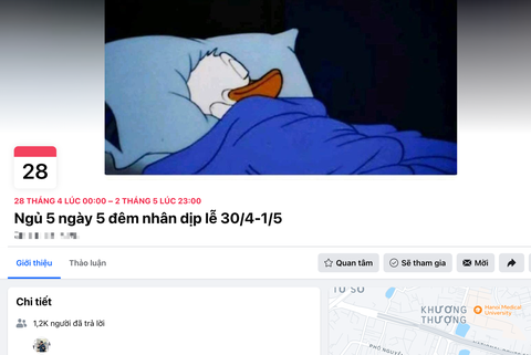 Bạn trẻ rủ nhau 'ngủ 5 ngày 5 đêm' dịp lễ 30-4, 1-5- Ảnh 1. Hài hước trào lưu
