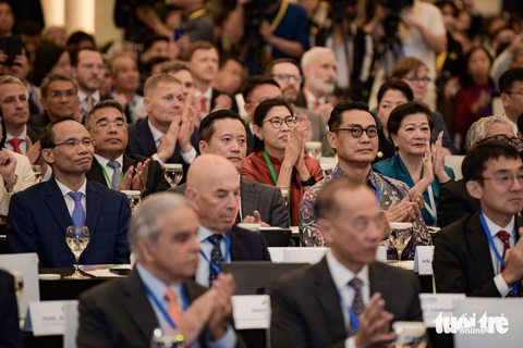 Thủ tướng Phạm Minh Chính: ASEAN có vị thế tốt chưa từng có nhưng thách thức cũng không kém- Ảnh 2. Các đại biểu tham dự Diễn đàn Tương lai ASEAN 2024 - Ảnh: NAM TRẦN