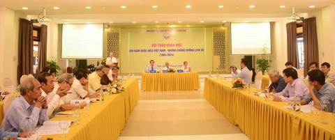 220 năm quốc hiệu Việt Nam, nhiều lần thay đổi và 'hồi sinh'- Ảnh 3. Các nhà nghiên cứu lịch sử tham gia thảo luận tại hội thảo