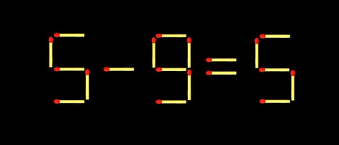 Thử tài IQ: Di chuyển một que diêm để 5-9=5 thành phép tính đúng- Ảnh 1.