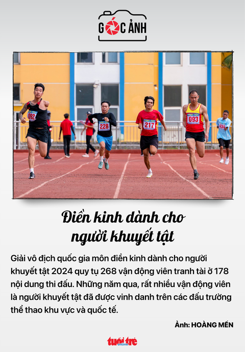 Tin tức sáng 24-4: Việt Nam lần đầu là nước xuất khẩu gạo lớn nhất vào Singapore- Ảnh 7. Điền kinh dành cho người khuyết tật - Ảnh: HOÀNG MẾN