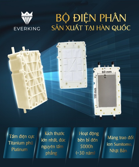 Máy lọc nước điện giải - nóng - lạnh EVERKING EKPrime cung cấp nước ion kiềm giàu hydrogen- Ảnh 2. Máy lọc nước điện giải - nóng - lạnh EVERKING EKPrime cung cấp nước ion kiềm giàu hydrogen- Ảnh 2.