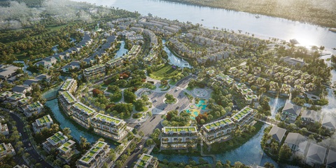 Có gì trong quảng trường trung tâm vùng đất Blue Zones đầu tiên Việt Nam?- Ảnh 4. Quảng trường All Blue nằm tại trái tim Ecovillage Saigon River