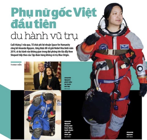 Đón đọc đặc san Tuổi Trẻ 30-4 với thông điệp hòa bình- Ảnh 4. Amanda Nguyen - người phụ nữ gốc Việt đầu tiên sẽ du hành vũ trụ. Cô kể với Tuổi Trẻ về cuộc đời mình, cả khoảnh khắc ăn mừng bằng bánh xèo khi hay tin được chọn bay vào vũ trụ.