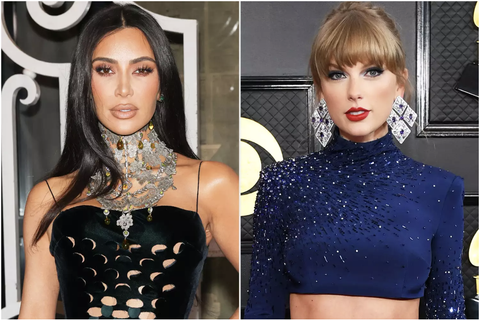 Kim Kardashian mất 1,3 triệu người theo dõi vì ca khúc mới của Taylor Swift- Ảnh 2. Kim Kardashian và Taylor Swift