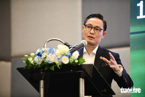 Nestlé Việt Nam chung tay với các đối tác cùng giảm phát thải- Ảnh 7. Ông Phạm Hoàng Hải (Hội đồng Doanh nghiệp vì sự Phát triển Bền vững Việt Nam) đánh giá cao những nỗ lực của Nestlé Việt Nam với mục tiêu và lộ trình giảm phát thải - Ảnh: QUANG ĐỊNH