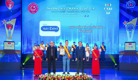 Nhãn hiệu NutriZabet đạt giải ‘Thương hiệu mạnh quốc gia 2024’- Ảnh 1. Nhãn hiệu NutriZabet đạt giải ‘Thương hiệu mạnh quốc gia 2024’- Ảnh 1.