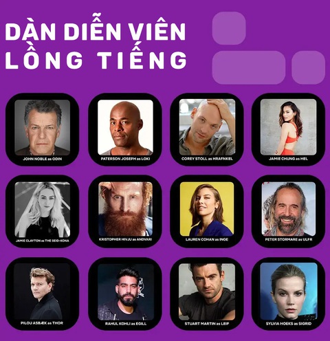 Twilight of the Gods: Phim hoạt hình về thần thoại Bắc Âu sắp ra mắt của Netflix- Ảnh 3. Các diễn viên tham gia lồng tiếng cho phim Twilight of the Gods.