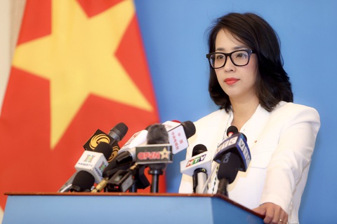 Người phát ngôn Bộ Ngoại giao Phạm Thu Hằng tại họp báo thường kỳ ngày 25-4 - Ảnh: NGUYỄN KHÁNH Người phát ngôn Bộ Ngoại giao Phạm Thu Hằng - Ảnh: NGUYỄN KHÁNH
