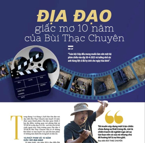 Hôm nay phát hành Đặc san Tuổi Trẻ 30-4 - Giá trị của hòa bình- Ảnh 5. Bùi Thạc Chuyên và 10 năm giấc mơ Địa Đạo