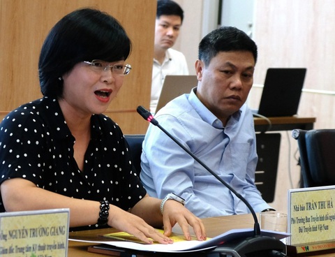 Bà Trần Thu Hà - phó trưởng ban Truyền hình đối ngoại (VTV4) - kể lại quá trình thực hiện bộ phim tài liệu Bà Trần Thu Hà - phó trưởng ban truyền hình đối ngoại (VTV4) - kể lại quá trình thực hiện bộ phim tài liệu - Ảnh: ĐẬU DUNG