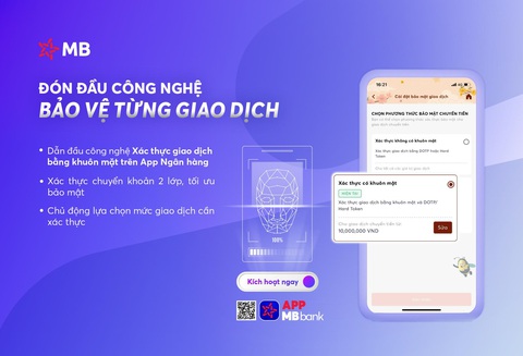 App MBBank: Xác thực khuôn mặt, an tâm chuyển tiền- Ảnh 1. App MBBank: Xác thực khuôn mặt, an tâm chuyển tiền- Ảnh 1.