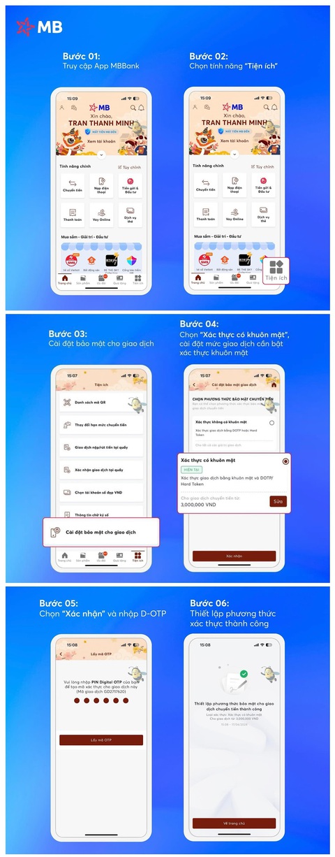 App MBBank: Xác thực khuôn mặt, an tâm chuyển tiền- Ảnh 2. App MBBank: Xác thực khuôn mặt, an tâm chuyển tiền- Ảnh 2.