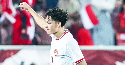 Người hùng U23 Indonesia trả giá đắt cho pha phạm lỗi giữa sân- Ảnh 1. Rafael Struick không có được niềm vui trọn vẹn cùng U23 Indonesia - Ảnh: BOLA
