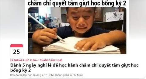 Nghỉ 5 ngày lễ, bạn trẻ rủ nhau tạo đủ kiểu trend vui vẻ- Ảnh 6. Sinh viên Đại học Quốc gia TP.HCM còn rủ nhau học
