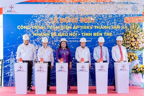 Đóng điện Trạm biến áp 110kV Thanh Tân và nhánh rẽ đấu nối- Ảnh 1. Lễ đóng điện Trạm biến áp 110kV Thanh Tân và nhánh rẽ đấu nối