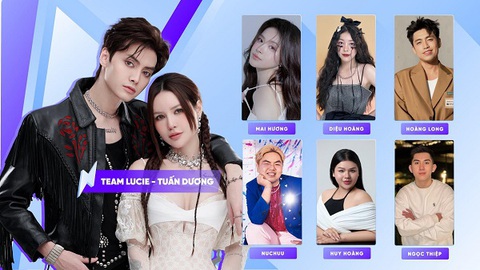 Team Mentor Lucie Nguyễn – Tuấn Dương: NuChuu, Nguyễn Hoàng Long, Trần Huy Hoàng, Hồ Lê Diệu Hoàng, Trần Lê Ngọc Thiệp, Bùi Lê Mai Hương. Team mentor Lucie Nguyễn - Tuấn Dương: NuChuu, Nguyễn Hoàng Long, Trần Huy Hoàng, Hồ Lê Diệu Hoàng, Trần Lê Ngọc Thiệp, Bùi Lê Mai Hương.